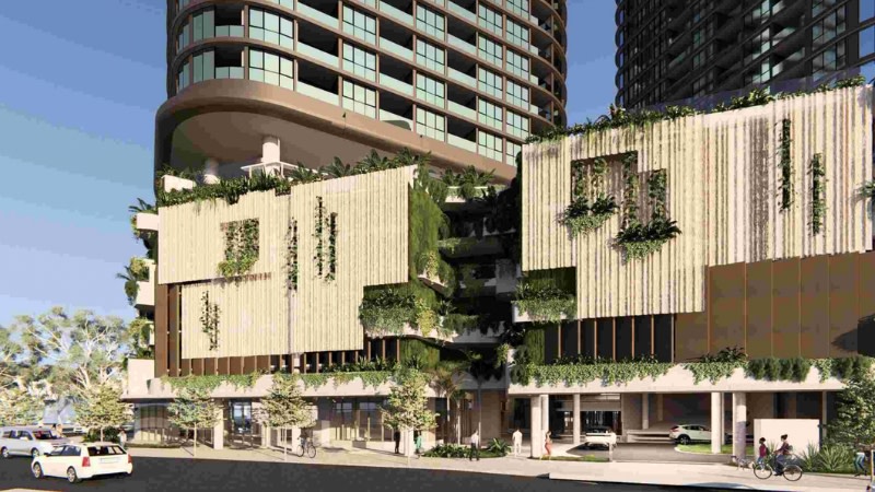 Rendering of Shayher Group's two tower precinct approved for 309 North Quay, Brisbane.