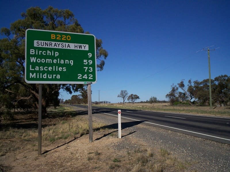 The highway connects many agricultural industries in Northern Victoria to markets in South Australia and the rest of Victoria.