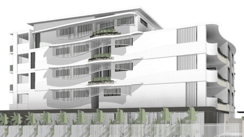 Artist's impression of the proposed five-storey apartment development at Scarborough.
