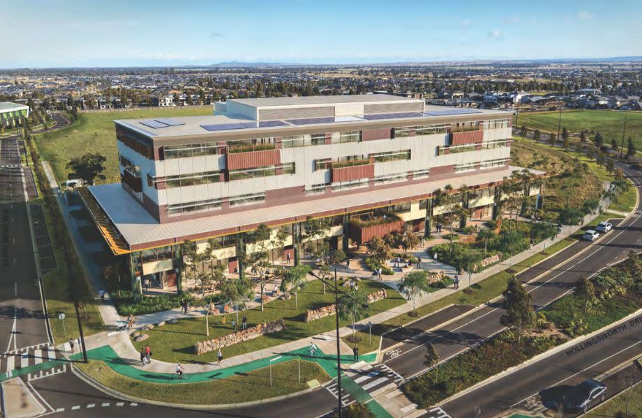 Melton City Council has proposed plans for a five-storey community centre in its developing suburb of Cobblebank on the Victorian Volcanic Plains. 