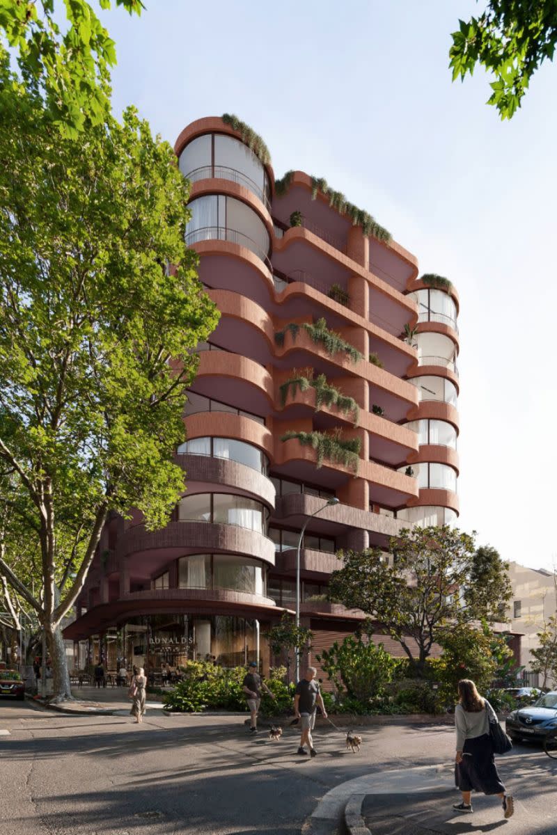  Render of SJB Architects-designed reference scheme for the Potts Point site.
 