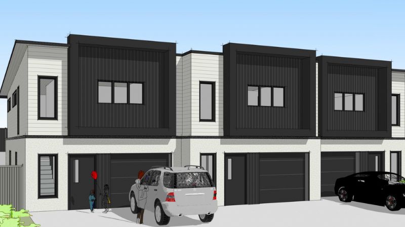 Render of the proposed townhouse development at 436 Foxwell Road, Coomera.