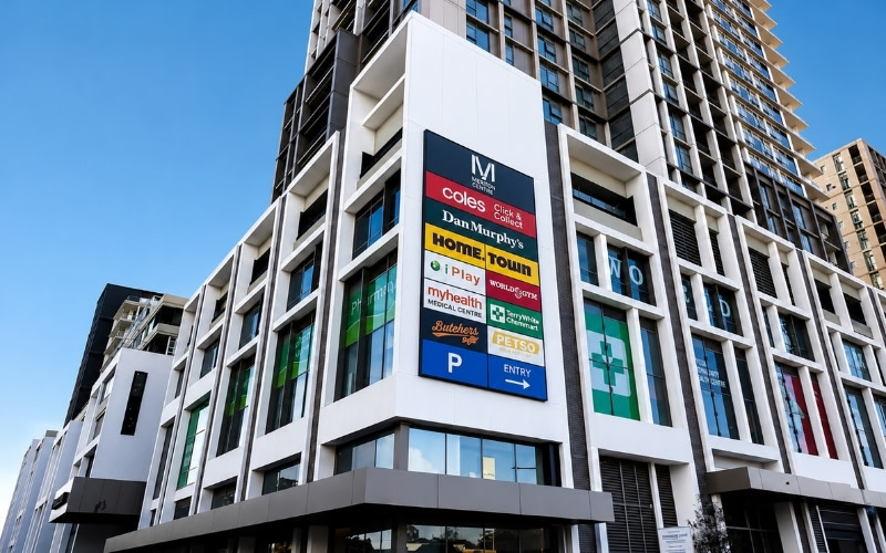 A photograph of the Melrose Central development by Deicorp