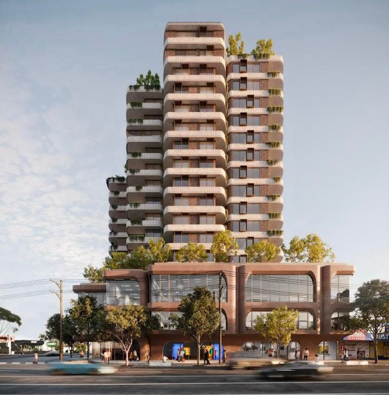 The 218-home proposal for Clayton in Melbourne’s south-east has been designed by Life Architecture.