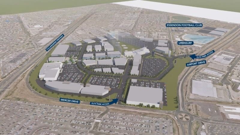 A map of the Elite Park precinct that Melbourne Airport is keen to build.