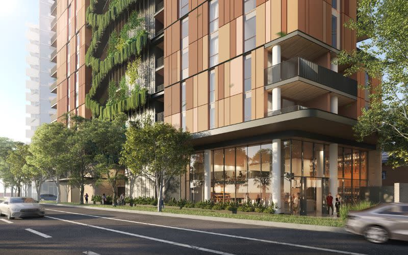 The Bayley Ward design will feature 78 apartments above four levels of basement parking.