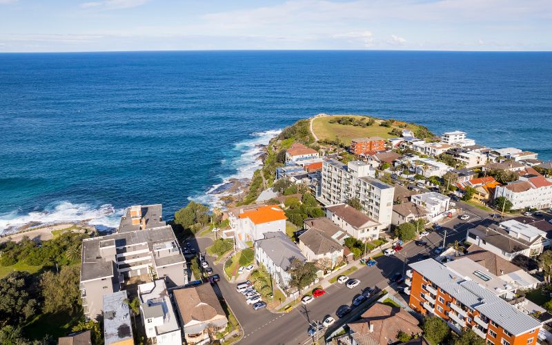 An aerial image of the Bondi acquisition.  Central Element has paid $51 million for the site which runs between Sandridge Street and Bondi's famed cliff-top walk.