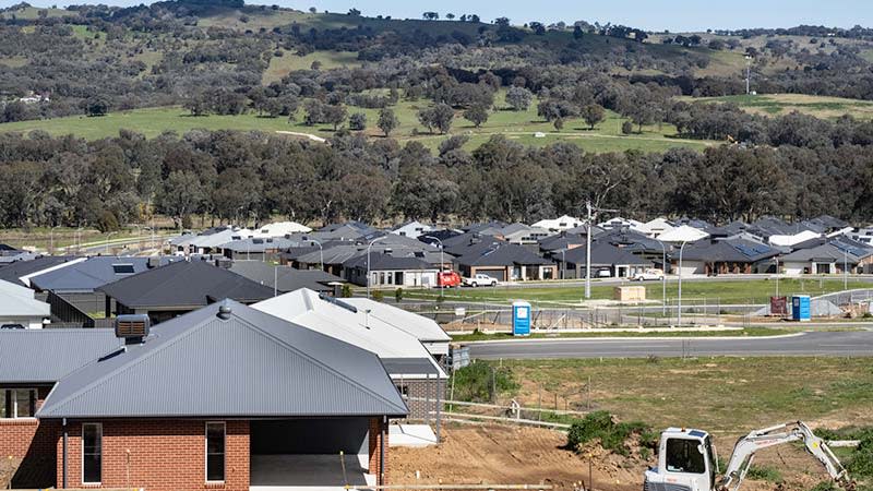 New housing development in rural Victoria