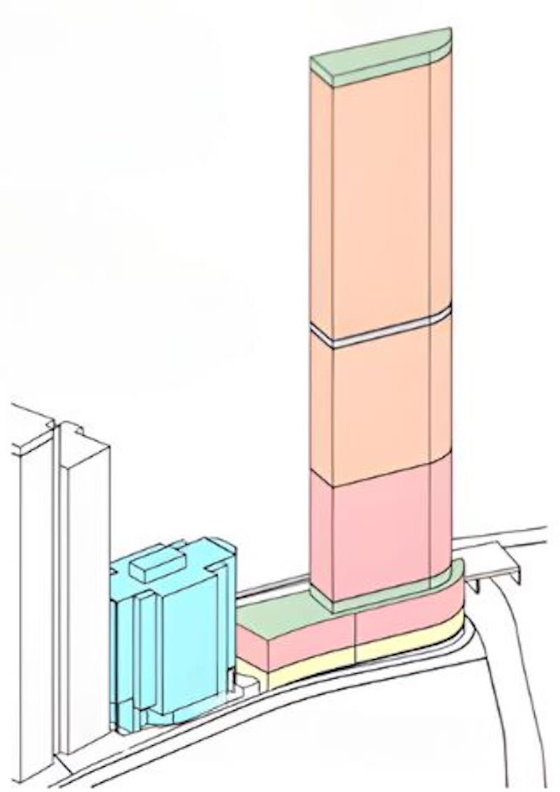 Share-holders were shown a line drawing, giving some idea of the scale of the proposal.