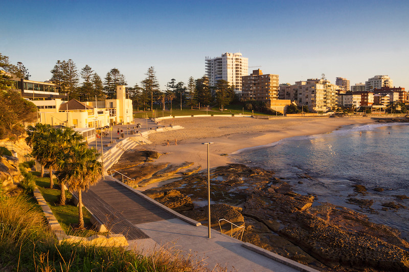 Cronulla, south of Sydney, has $486.4 million of property at very high risk, according to Corelogic. 