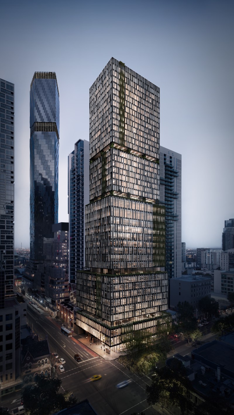 Proposed plans for the $400 million office tower at 600 Lonsdale Street in Melbourne's CBD. Source: V-Leader