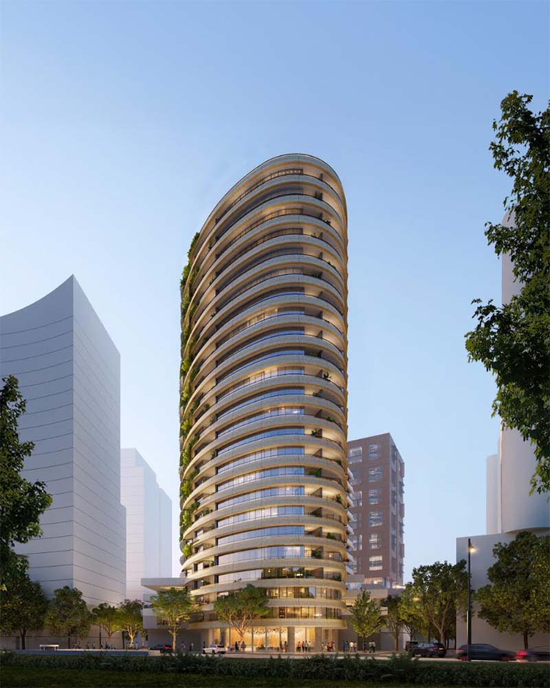 An FK rendering of the approved Hamton and Hostplus Stage 6 at Moonee Valley Racecourse