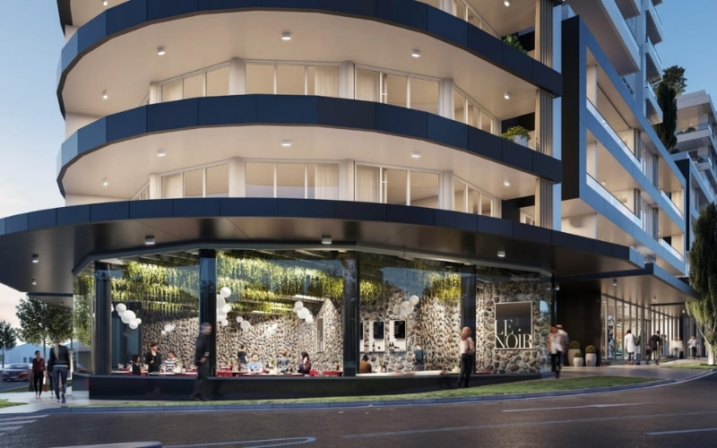 A render of the ground floor at the Lotus project in Hurstville.