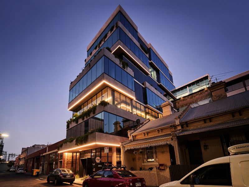 The new office at 19 Cubitt Street, Cremorne, comprises a meticulously designed and Coben build