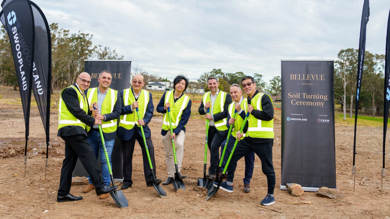 Bellevue Estate Swoopland soil-turning ceremony.