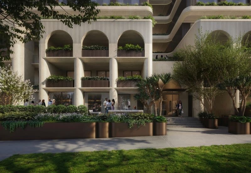 MHNDU rendering of HSN Property Group’s proposed 54-apartment scheme in Rose Bay.