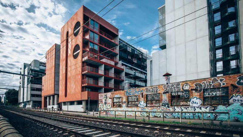 Leftfield is a Kennedy Nolan-designed apartment complex in the Nightingale Village in Melbourne. 