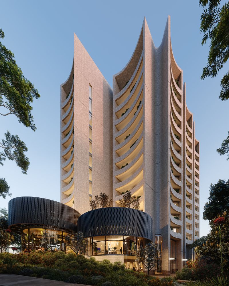 The 14-storey Lacebark building.  Stage two of the project is still in the early design phase, but a development application could be submitted as early as September.