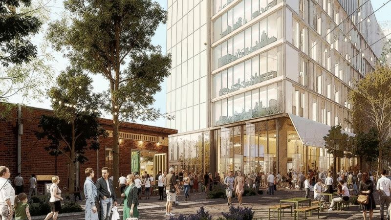 An external rendering of the Tapangka media and cultural hub.