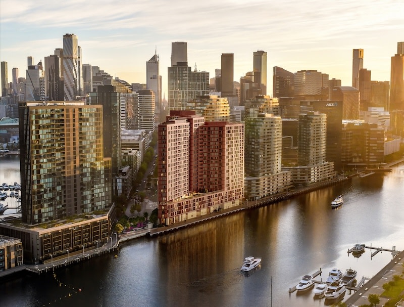 Docklands BtR highrise tops out
Meanwhile, Lendlease’s 899 Collins Street build-to-rent project at Melbourne’s Docklands has reached full height.