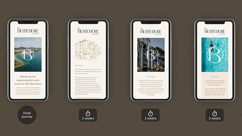 Young woman looking online for a house