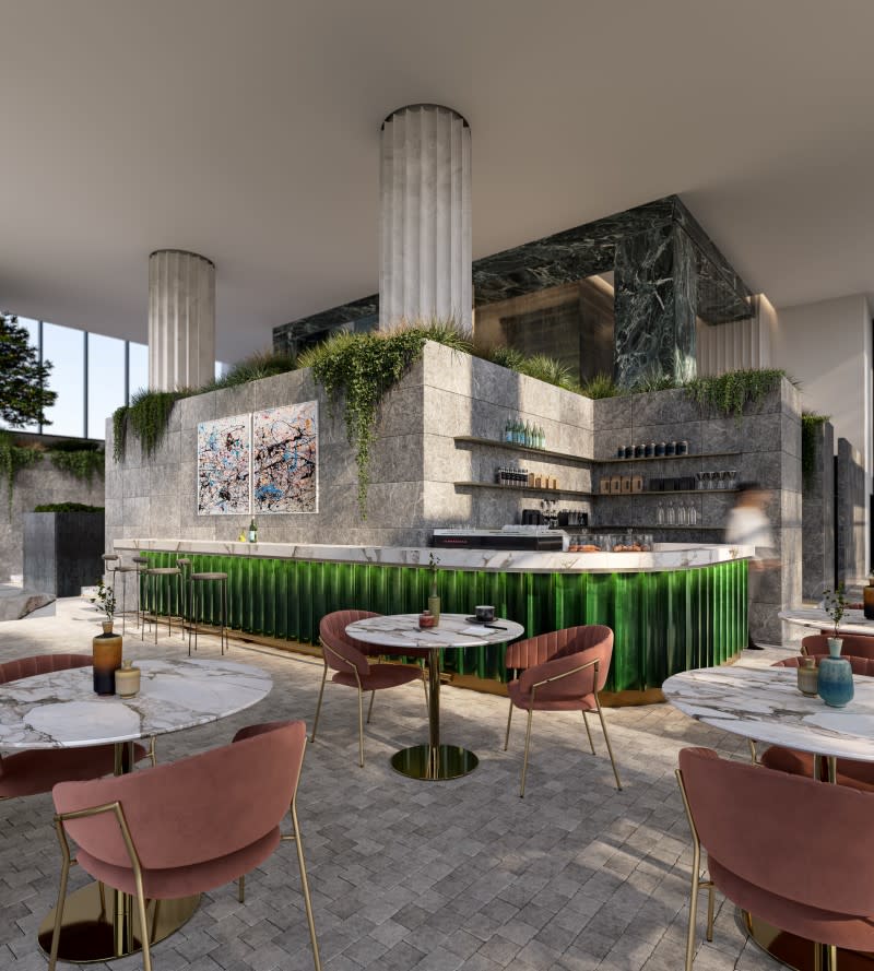 Renders for the bar at Salvo's Moray House in Melbourne's Southbank.