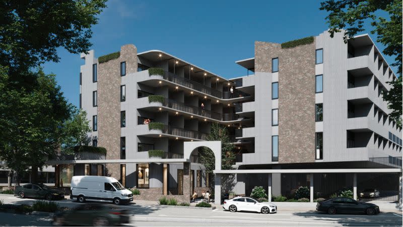A rendering of the rooming accommodation proposal for the Nambour town centre.