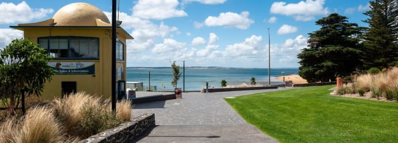 Part of the Cowes Foreshore on Victoria's Bass Coast which will be redeveloped into a cultural precinct.