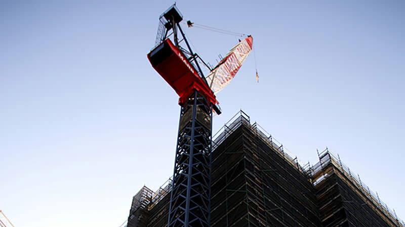 a crane on top of a building
