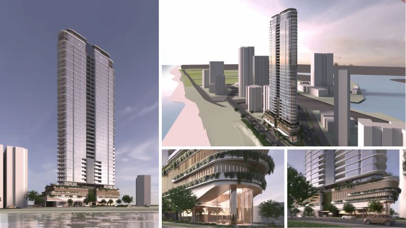 Renders of the reworked plans for the proposed 40-storey tower comprising 93 apartments on Main Beach Parade.