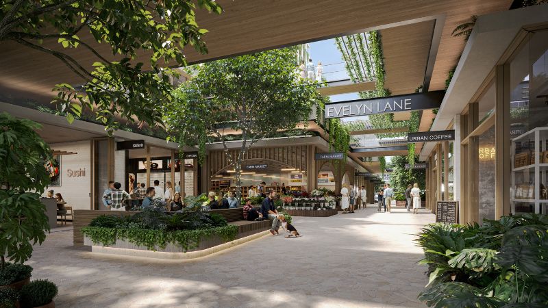 Render of Seymour Group's approved $1.5-billion mixed-use project at Newstead.