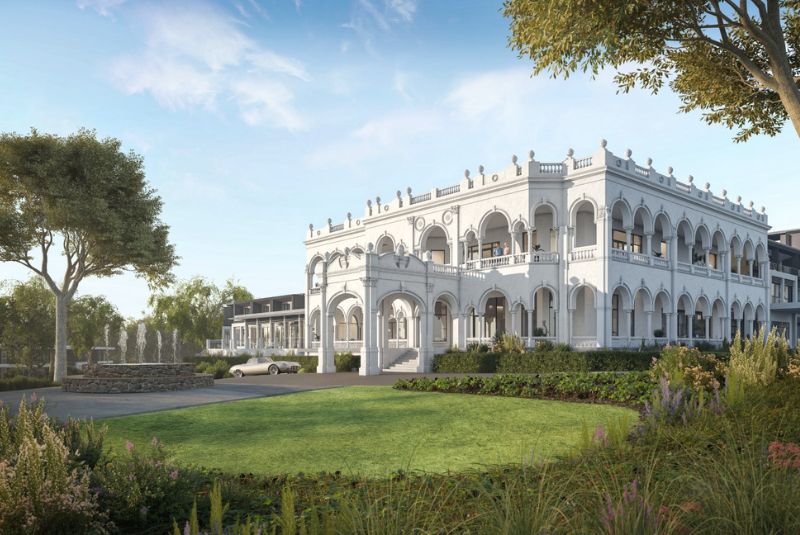 The centrepiece of Ryman's Mornington Peninsula village will be a heritage-listed, 42-room mansion.  Main picture: Ryman's new Burwood East facility.