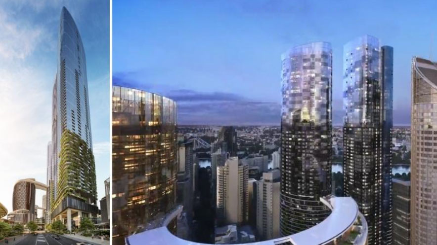 ▲ Reaching more than 250m and with more than 800 apartments, Queen’s Wharf Tower will be next to the Queen's Wharf Residences.
