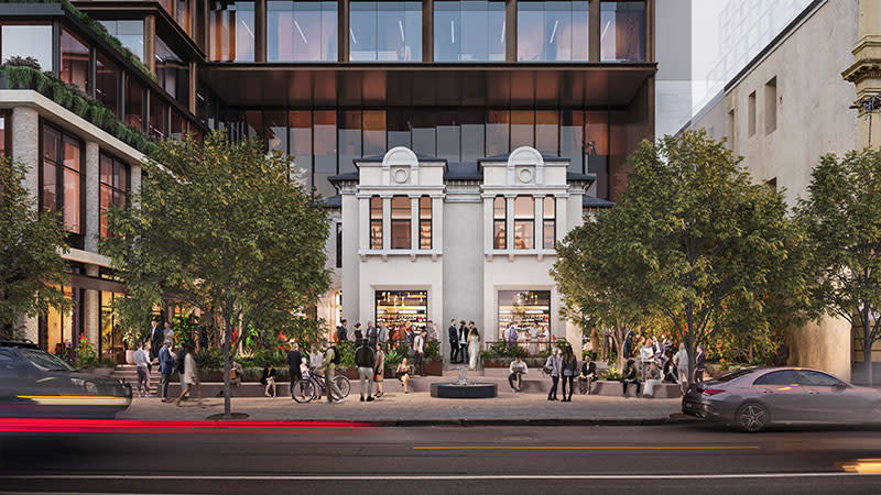 Render of new South Yarra Hotel piazza