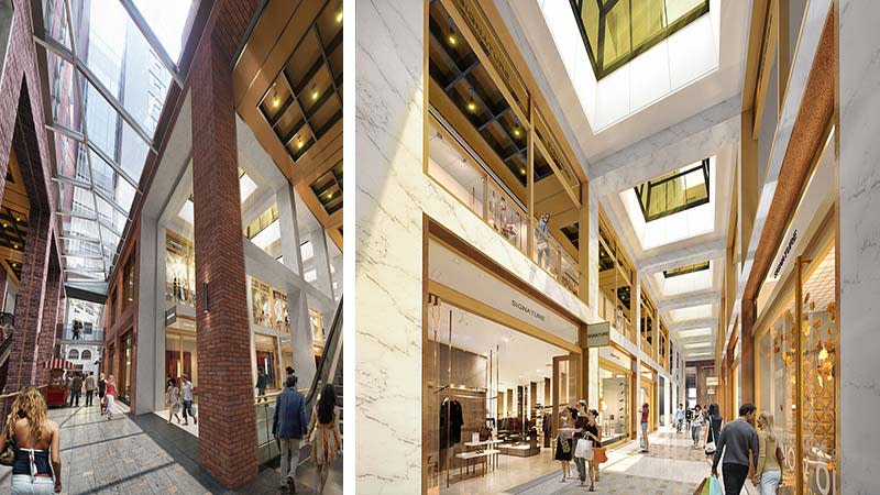 Renders of the retail precinct at Melbourne Walk