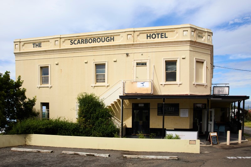 The Scarborough Hotel on the Illawarra cliffside is 138 years old and has not been sold for four decades.