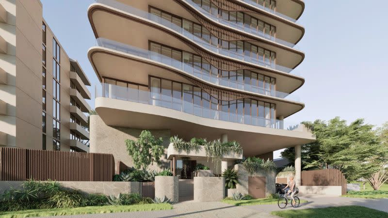 A rendering of the St Lucia tower from the planning application filed by Bottega House for the 15-storey project.