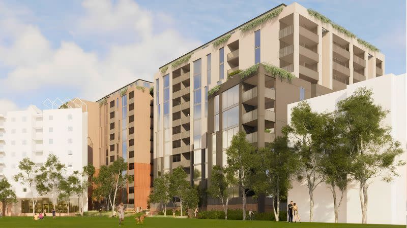 A rendering of the ascheme Stockland has put forward for its Brunswick site.