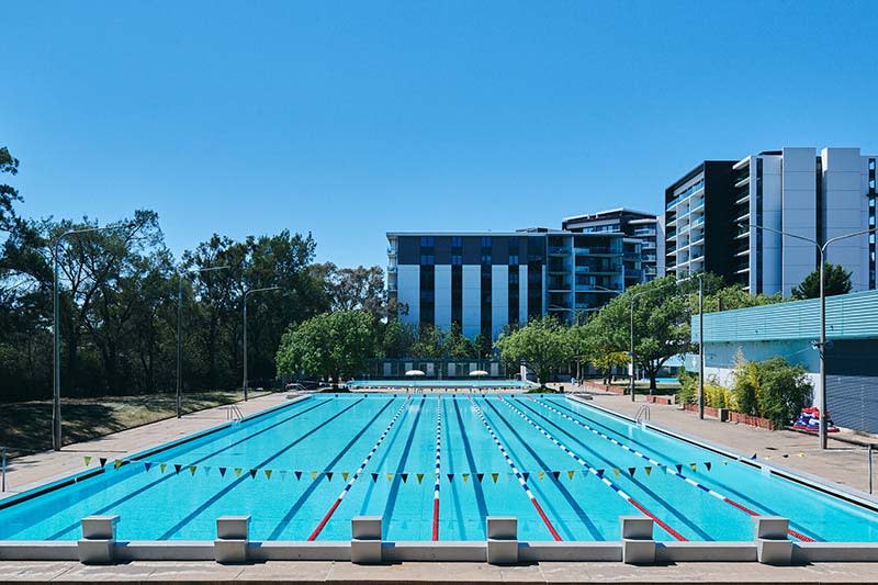 the existing pool at the phillip swimming and ice skating centre