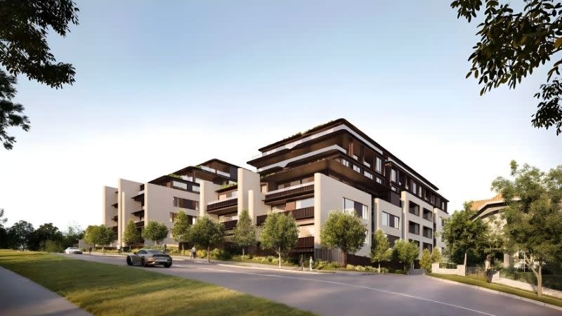 DKO rendering of the six and seven-storey apartment block planned for Mosman.