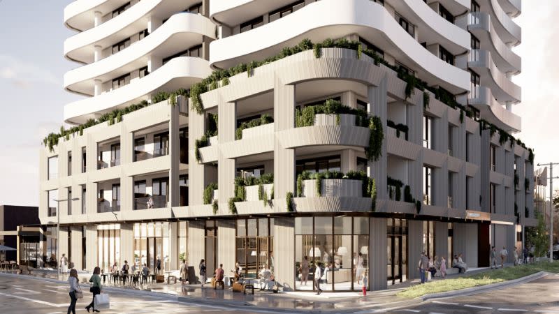 Atherton Road Oakleigh apartment development mid