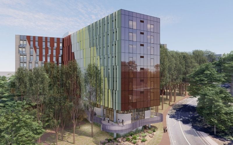 A render of the University of Newcastle PBSA project