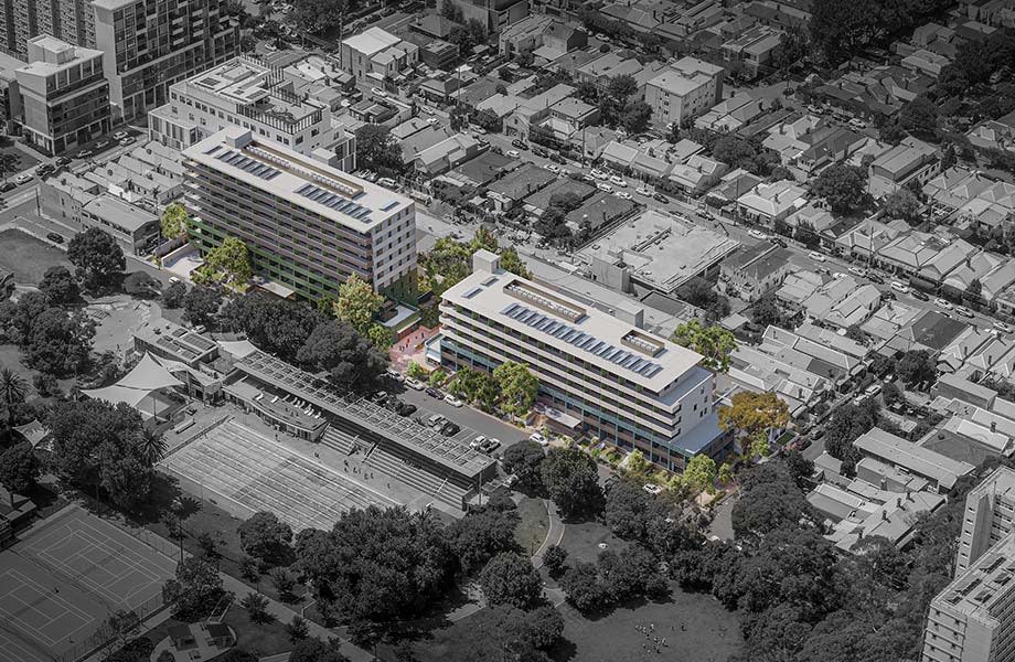 Essex Street affordable housing aerial view
