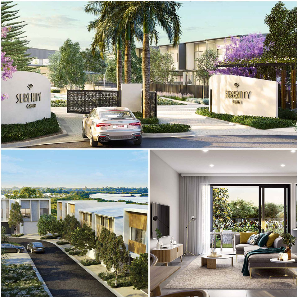 Serenity Green will be the masterplan’s first townhomes and will include 60 large four bed, two bath, two car architectural homes.