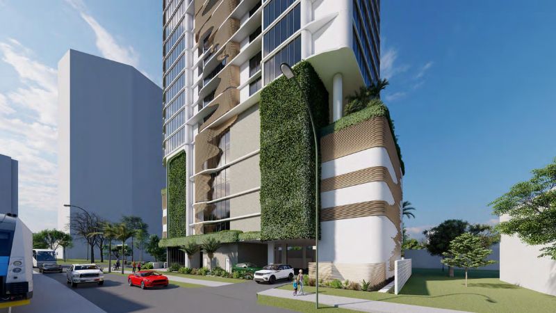 Render of the proposed tower at 2797-2799 Gold Coast Highway at the northern end of Broadbeach.