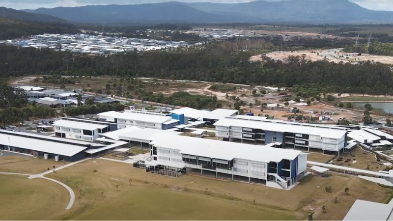 Yarrabilba State Secondary College, aerial image of a new school in Qld 