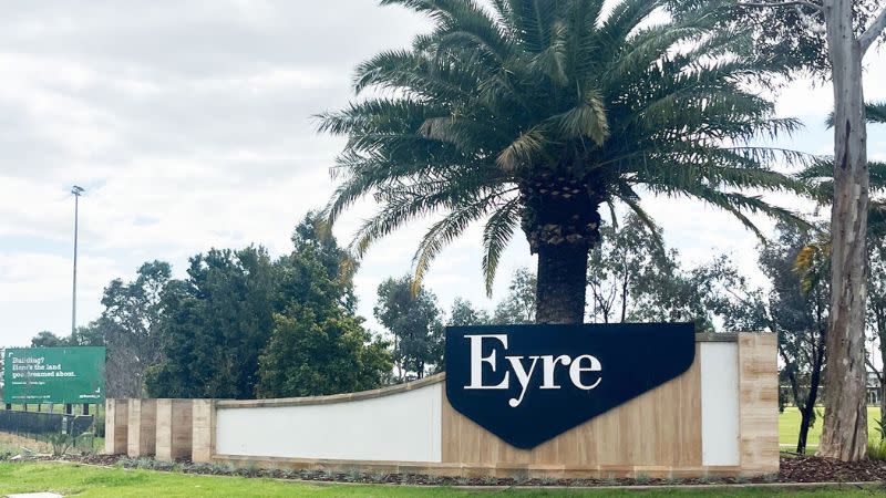 A photo of the entry statement to Eyre.