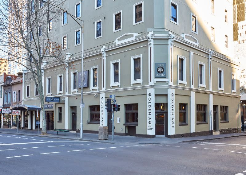 The Hotel Sophia in Central Melbourne.  The owners believe the lower floors date back to the 1890s.