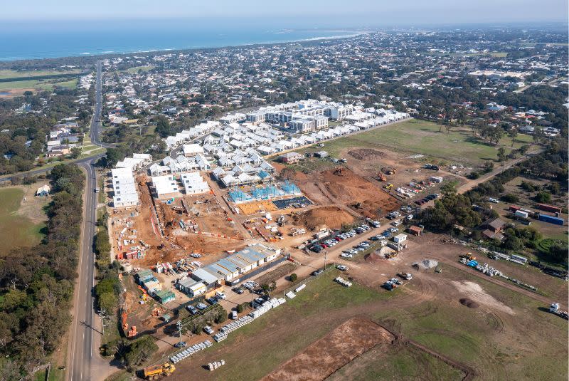 Aerial view of the village.  Ryman Healthcare paid $7.8 million for an additional 2 hectares of land.