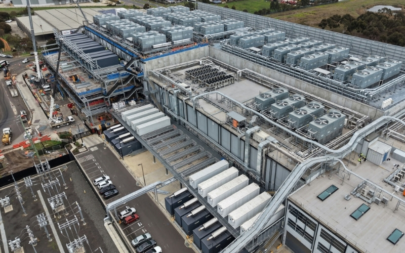 A photograph of a data centre under construction in Australia
